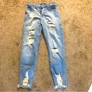 Hollister ripped mom jeans